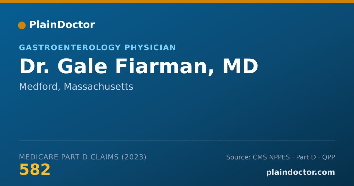 Shareable card for Gale Fiarman, MD - Gastroenterology Physician, Medford, MA