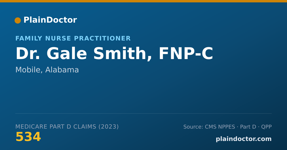 Shareable card for Gale Smith, FNP-C - Family Nurse Practitioner, Mobile, AL