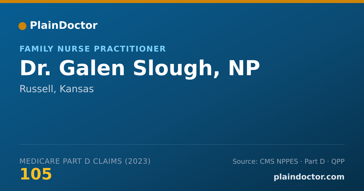 Shareable card for Galen Slough, NP - Family Nurse Practitioner, Russell, KS