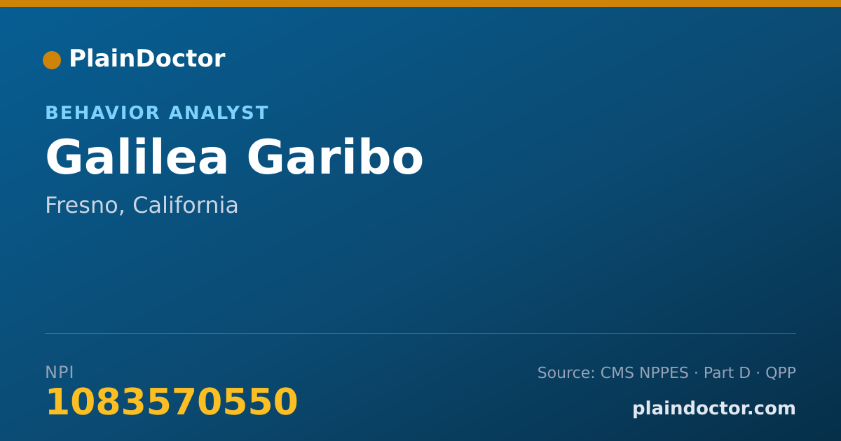 Shareable card for Galilea Garibo - Behavior Analyst, Fresno, CA
