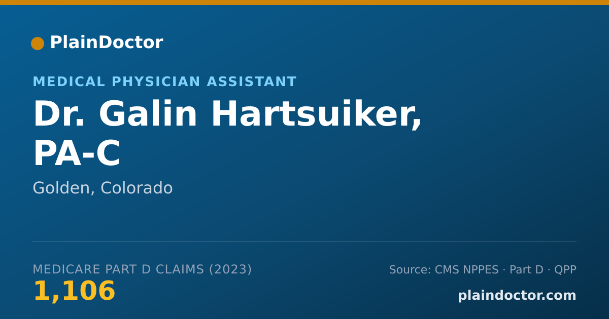 Shareable card for Galin Hartsuiker, PA-C - Medical Physician Assistant, Golden, CO