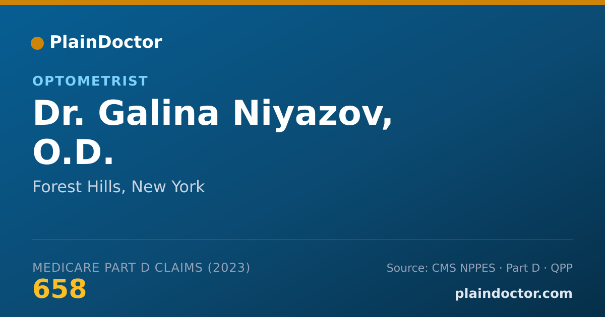 Shareable card for Galina Niyazov, O.D. - Optometrist, Forest Hills, NY