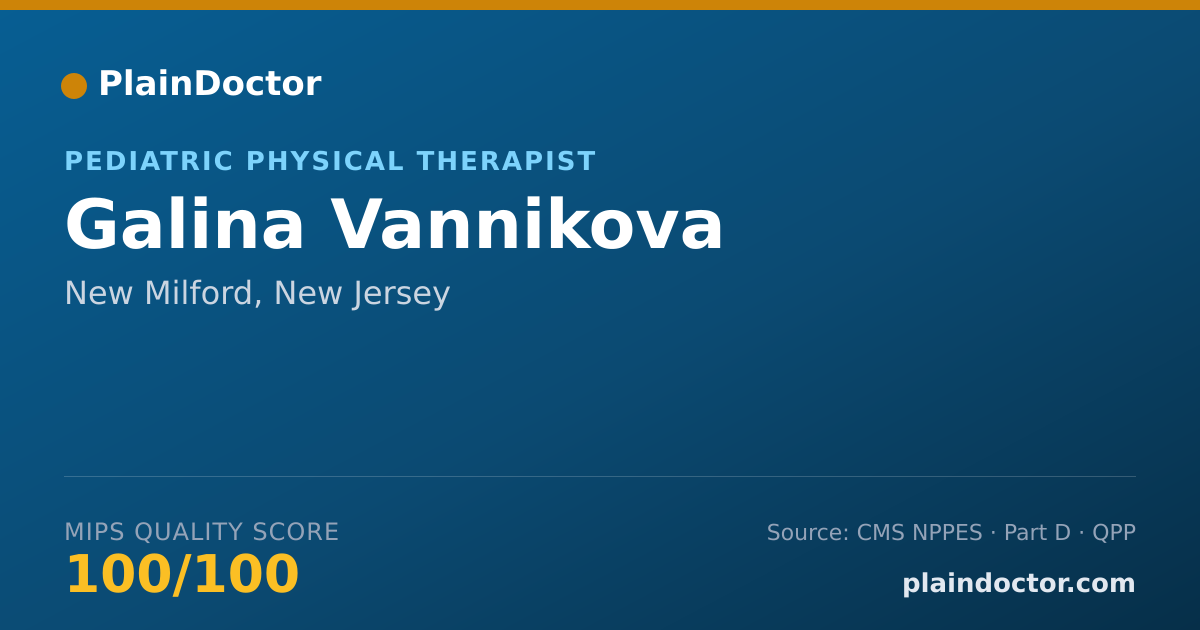 Shareable card for Galina Vannikova - Pediatric Physical Therapist, New Milford, NJ