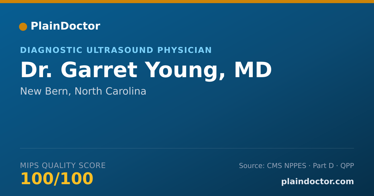 Shareable card for Garret Young, MD - Diagnostic Ultrasound Physician, New Bern, NC