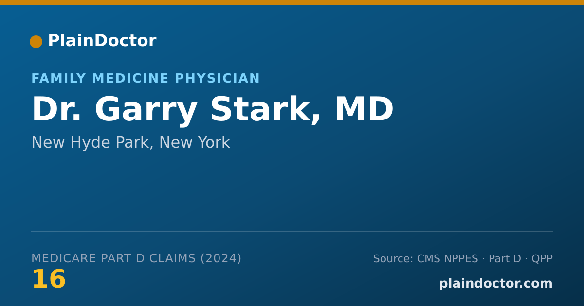 Shareable card for Garry Stark, MD - Family Medicine Physician, New Hyde Park, NY