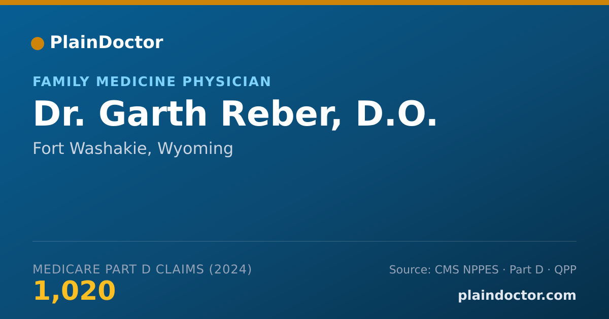 Shareable card for Garth Reber, D.O. - Family Medicine Physician, Fort Washakie, WY