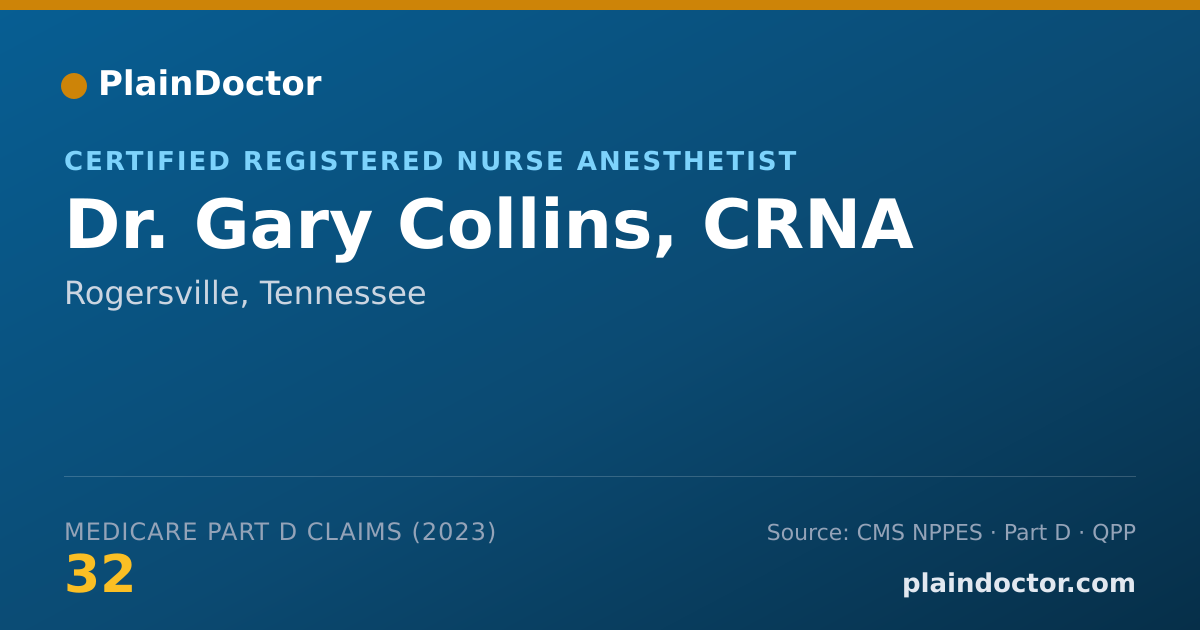 Shareable card for Gary Collins, CRNA - Certified Registered Nurse Anesthetist, Rogersville, TN