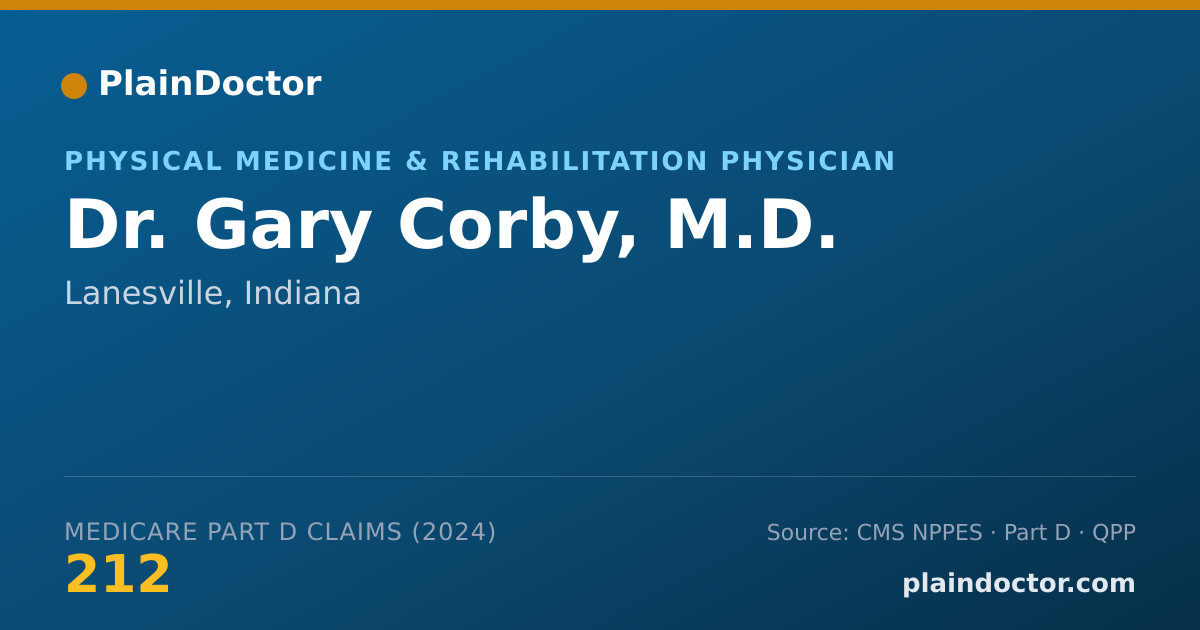 Shareable card for Gary Corby, M.D. - Physical Medicine & Rehabilitation Physician, Lanesville, IN