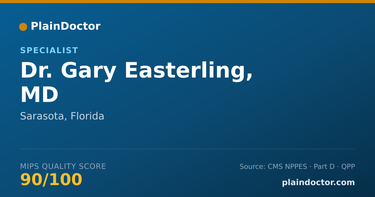 Shareable card for Gary Easterling, MD - Specialist, Sarasota, FL