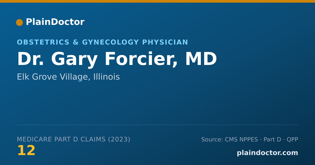 Shareable card for Gary Forcier, MD - Obstetrics & Gynecology Physician, Elk Grove Village, IL
