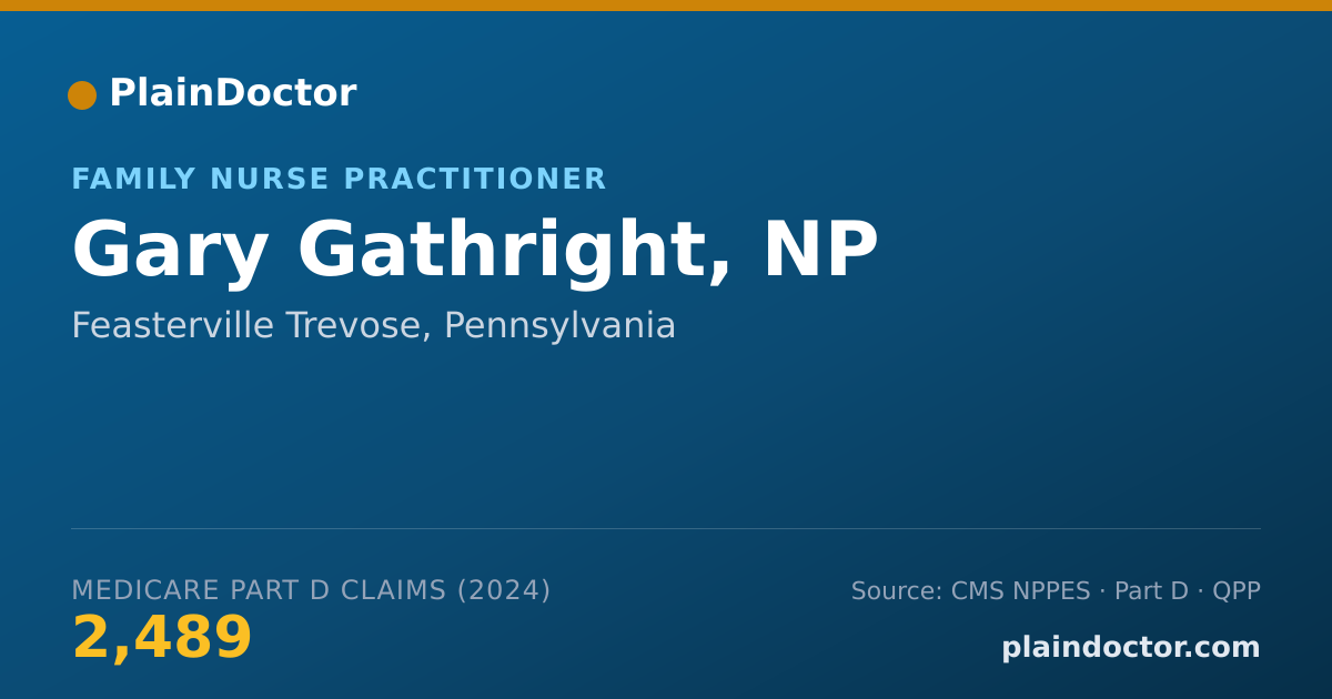Shareable card for Gary Gathright, NP - Family Nurse Practitioner, Feasterville Trevose, PA