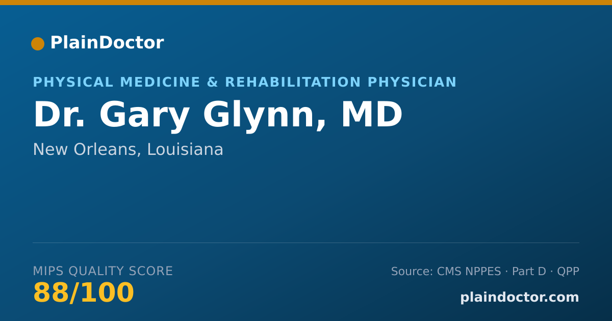 Shareable card for Gary Glynn, MD - Physical Medicine & Rehabilitation Physician, New Orleans, LA