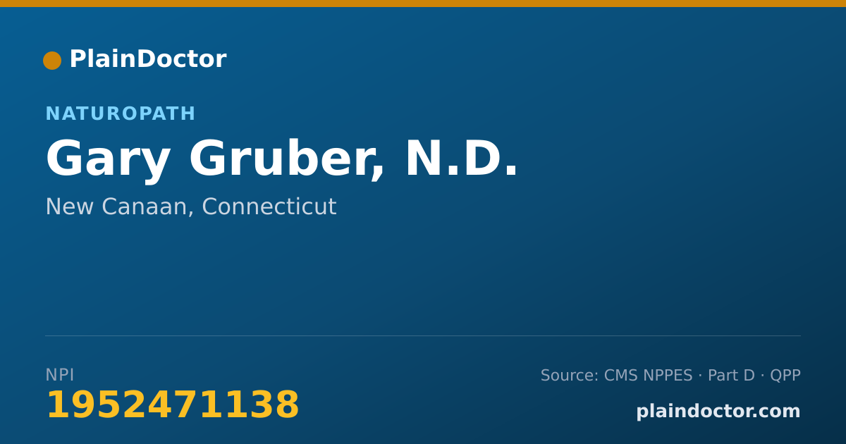 Shareable card for Gary Gruber, N.D. - Naturopath, New Canaan, CT