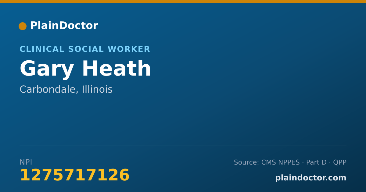 Shareable card for Gary Heath - Clinical Social Worker, Carbondale, IL