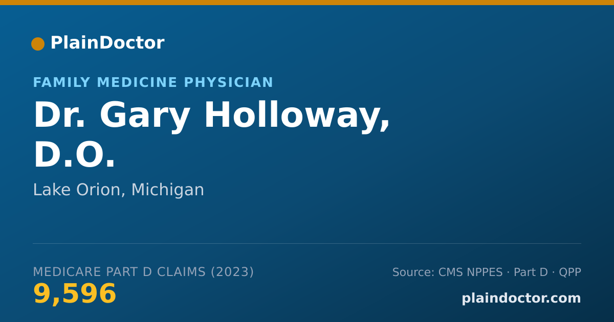 Shareable card for Gary Holloway, D.O. - Family Medicine Physician, Lake Orion, MI