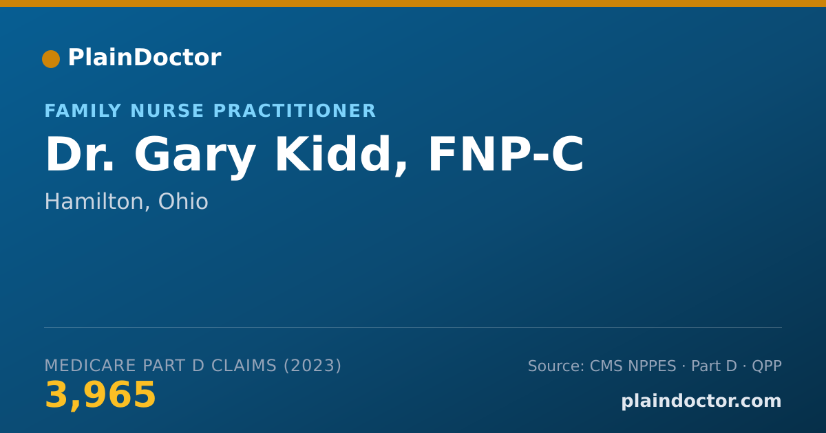 Shareable card for Gary Kidd, FNP-C - Family Nurse Practitioner, Hamilton, OH