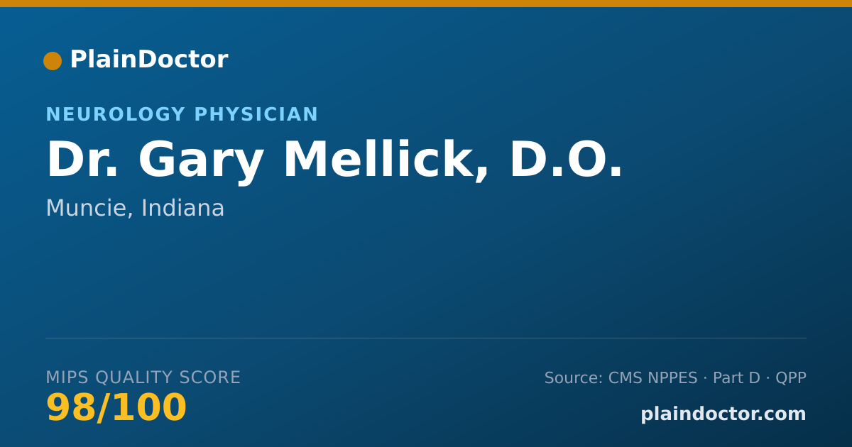 Shareable card for Gary Mellick, D.O. - Sleep Medicine (Psychiatry & Neurology) Physician, Muncie, IN