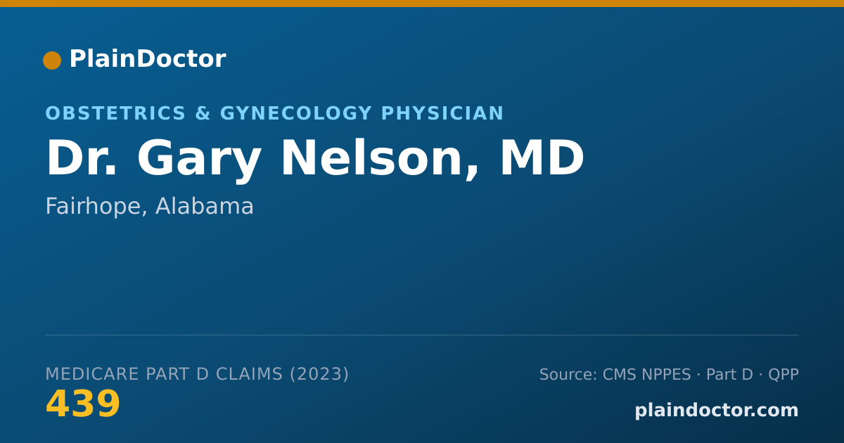 Shareable card for Gary Nelson, MD - Obstetrics & Gynecology Physician, Fairhope, AL