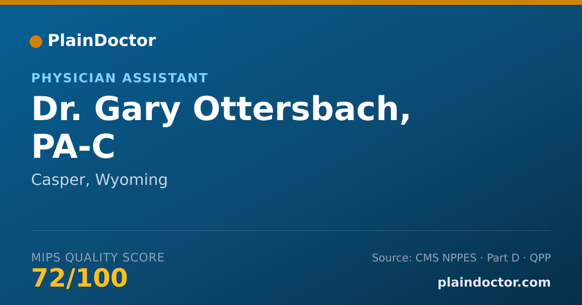 Shareable card for Gary Ottersbach, PA-C - Physician Assistant, Casper, WY