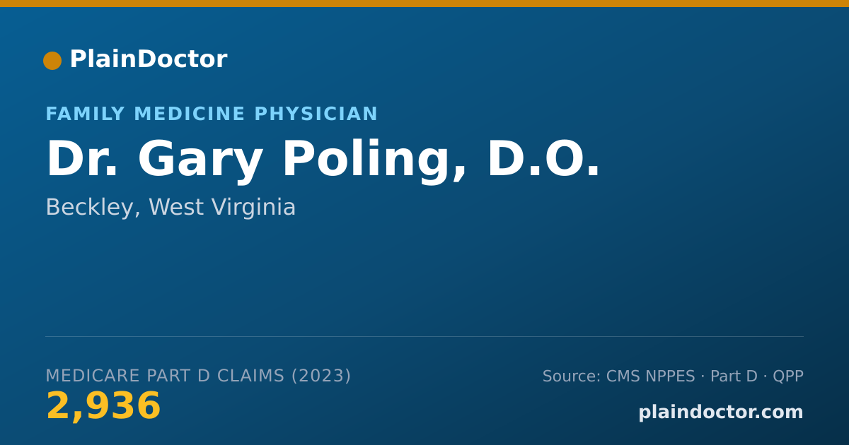 Shareable card for Gary Poling, D.O. - Family Medicine Physician, Beckley, WV