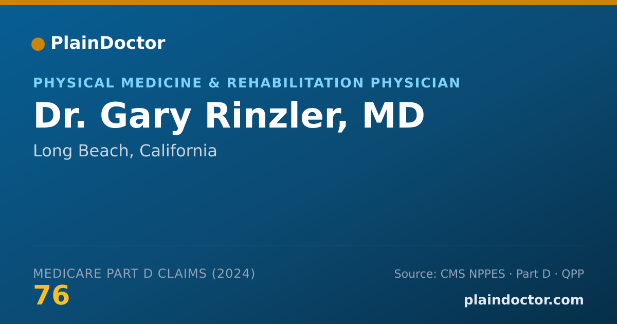 Shareable card for Gary Rinzler, MD - Physical Medicine & Rehabilitation Physician, Long Beach, CA