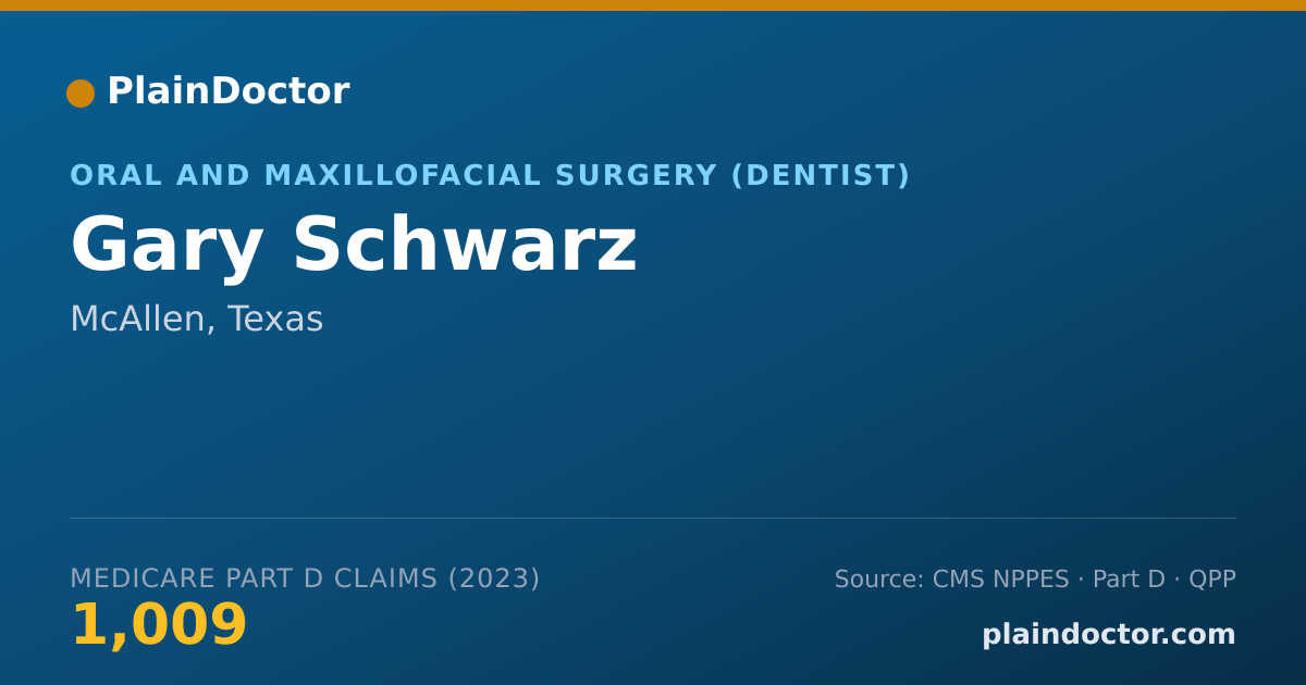 Shareable card for Gary Schwarz - Oral and Maxillofacial Surgery (Dentist), McAllen, TX