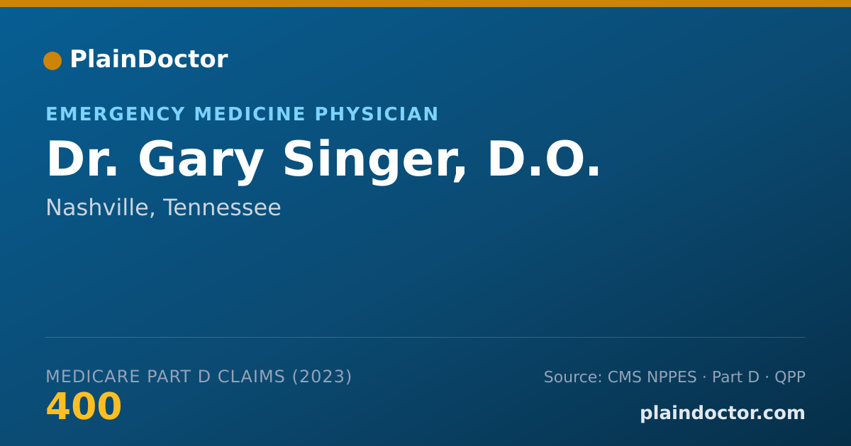 Shareable card for Gary Singer, D.O. - Emergency Medicine Physician, Nashville, TN