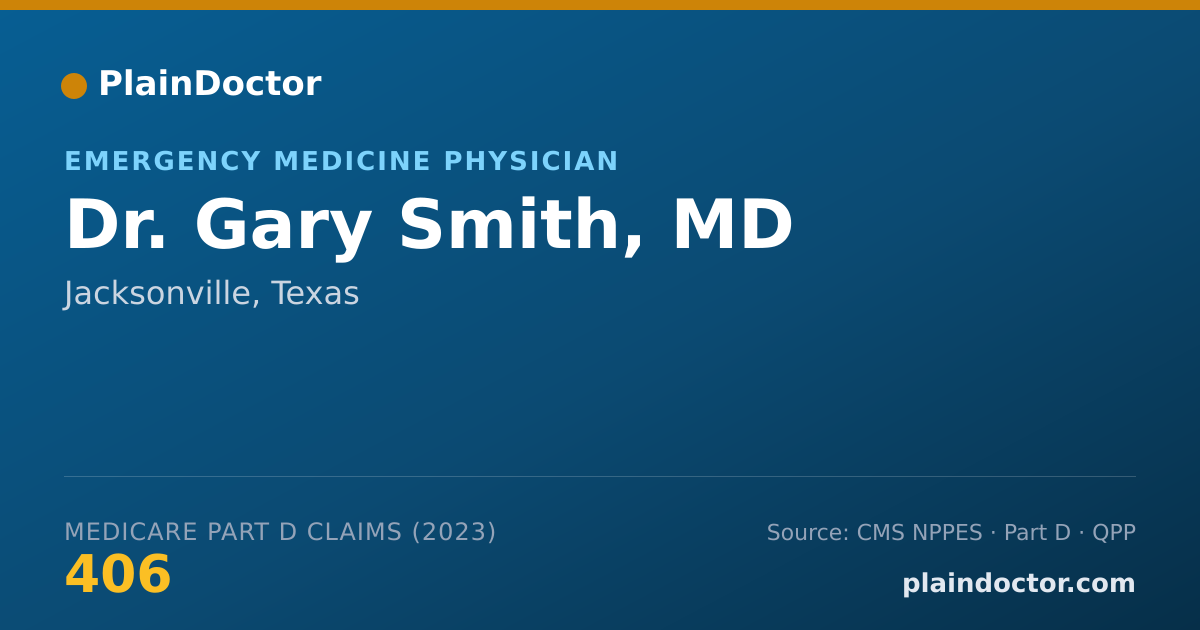 Shareable card for Gary Smith, MD - Emergency Medicine Physician, Jacksonville, TX