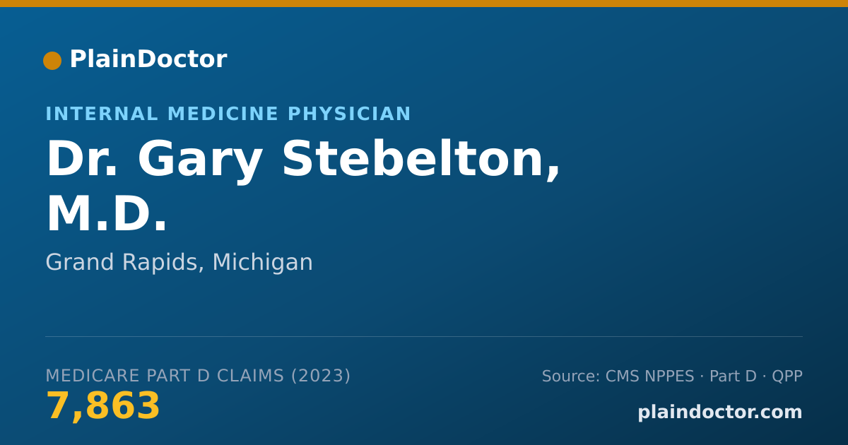 Shareable card for Gary Stebelton, M.D. - Internal Medicine Physician, Grand Rapids, MI