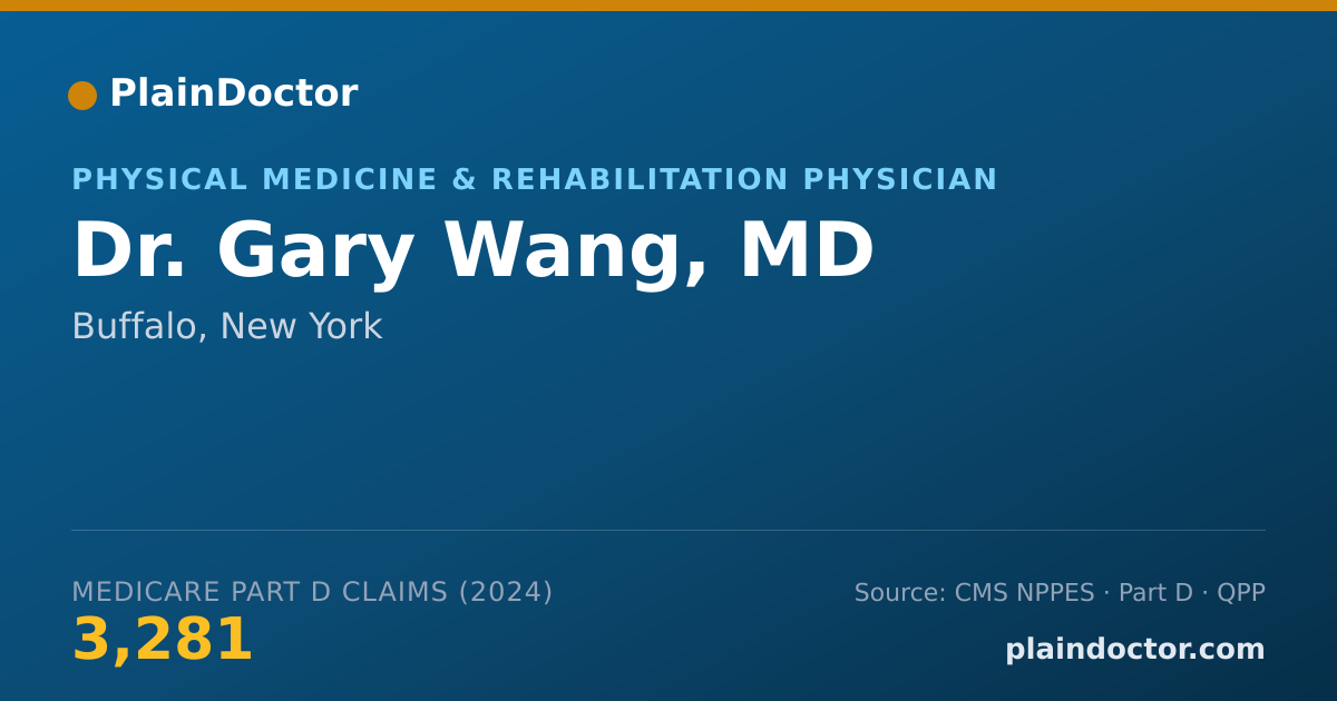 Shareable card for Gary Wang, MD - Physical Medicine & Rehabilitation Physician, Buffalo, NY