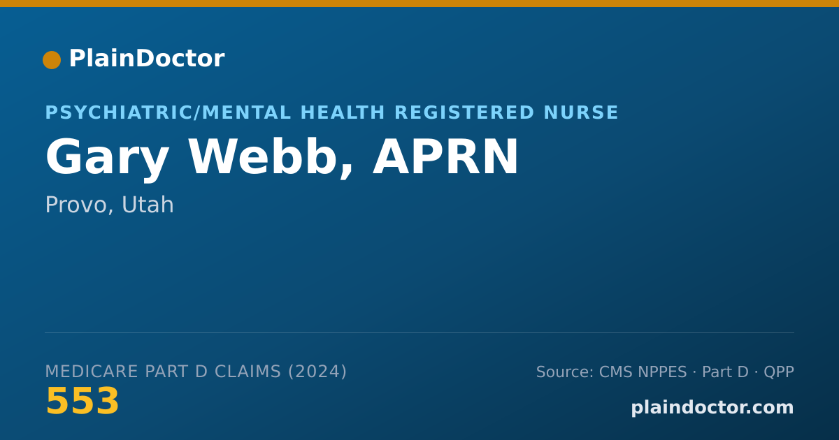 Shareable card for Gary Webb, APRN - Psychiatric/Mental Health Registered Nurse, Provo, UT
