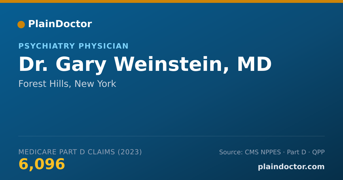 Shareable card for Gary Weinstein, MD - Psychiatry Physician, Forest Hills, NY