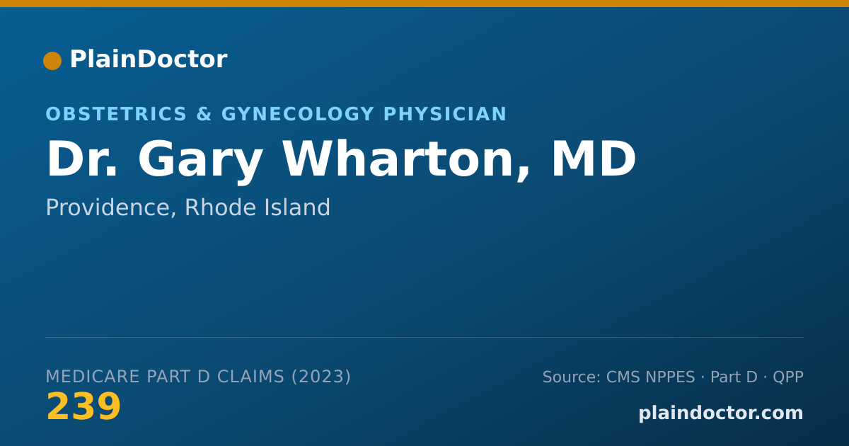 Shareable card for Gary Wharton, MD - Obstetrics & Gynecology Physician, Providence, RI