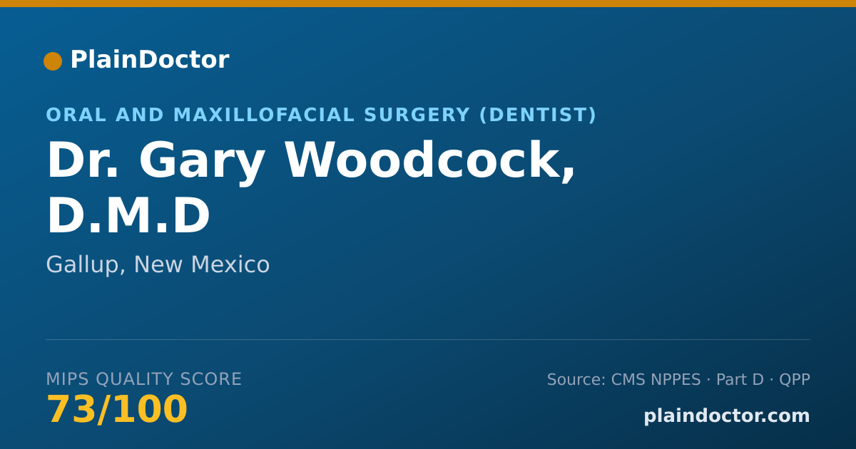 Shareable card for Gary Woodcock, D.M.D - Oral and Maxillofacial Surgery (Dentist), Gallup, NM