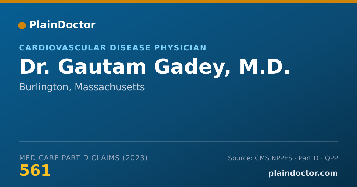 Shareable card for Gautam Gadey, M.D. - Cardiovascular Disease Physician, Burlington, MA