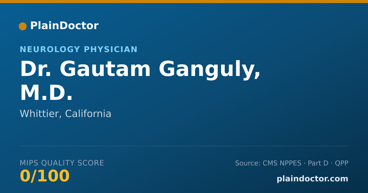 Shareable card for Gautam Ganguly, M.D. - Neurology Physician, Whittier, CA