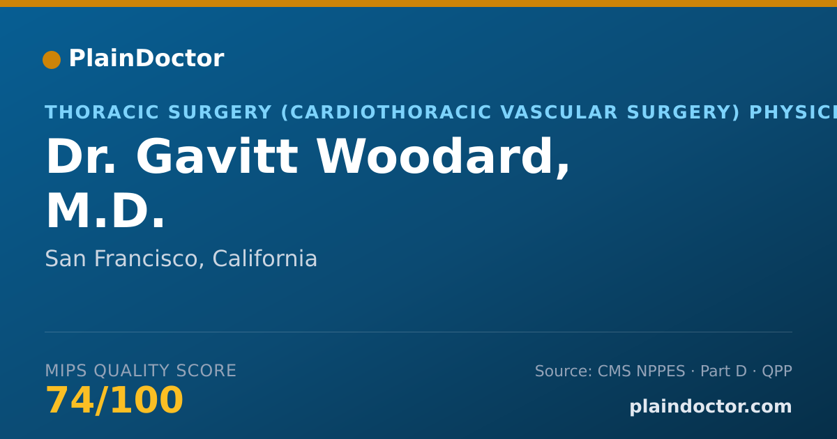 Shareable card for Gavitt Woodard, M.D. - Thoracic Surgery (Cardiothoracic Vascular Surgery) Physician, San Francisco, CA