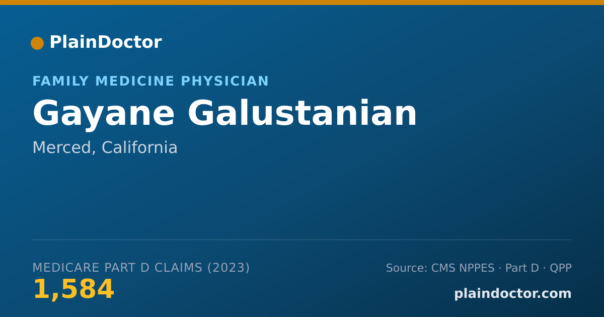 Shareable card for Gayane Galustanian - Family Medicine Physician, Merced, CA