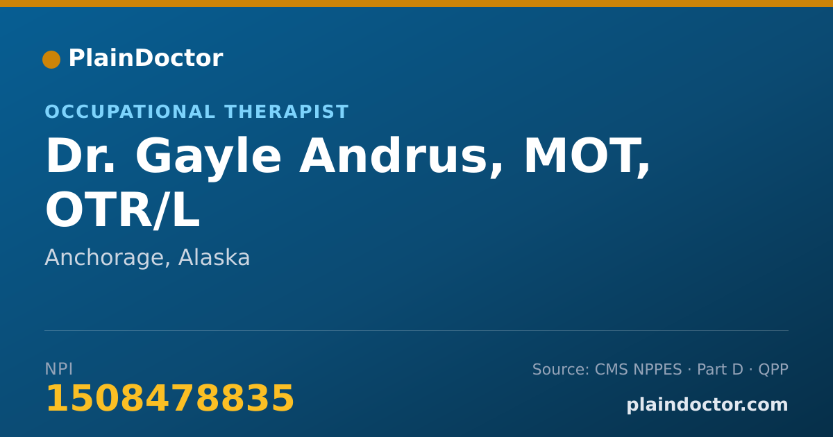 Shareable card for Gayle Andrus, MOT, OTR/L - Occupational Therapist, Anchorage, AK