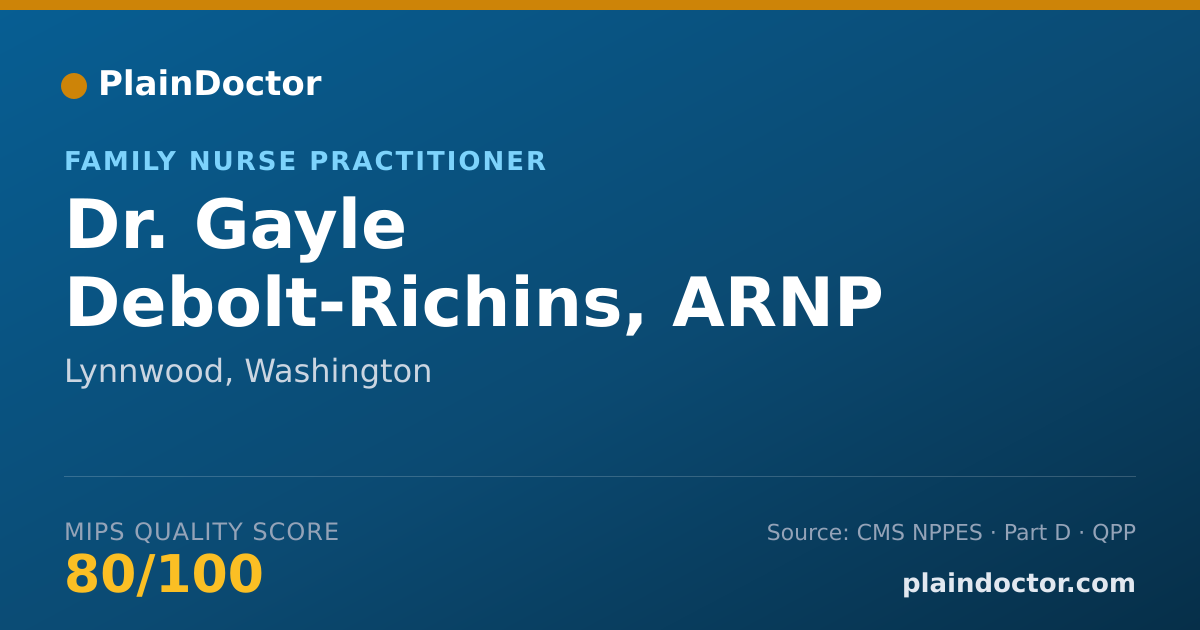 Shareable card for Gayle Debolt-Richins, ARNP - Family Nurse Practitioner, Lynnwood, WA