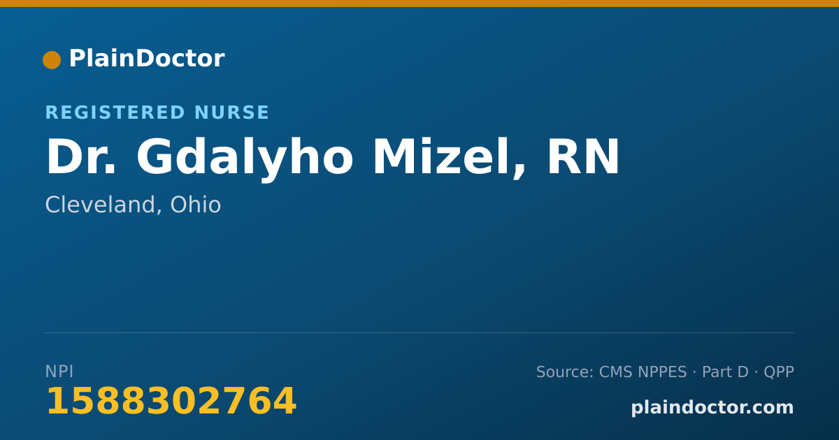 Shareable card for Gdalyho Mizel, RN - Registered Nurse, Cleveland, OH