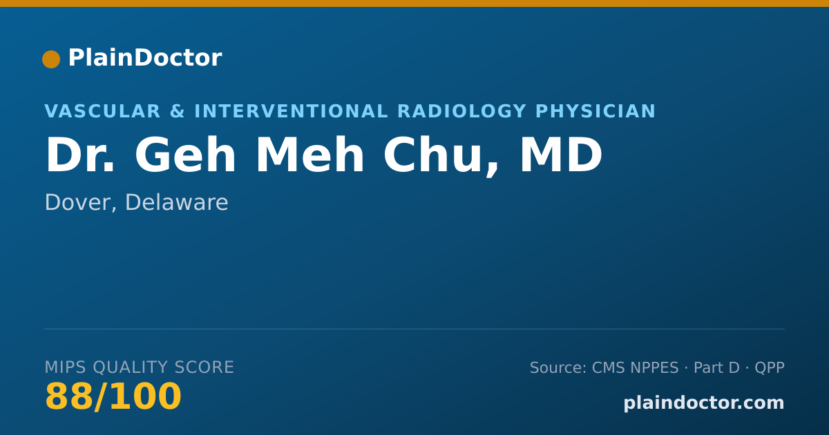 Shareable card for Geh Meh Chu, MD - Vascular & Interventional Radiology Physician, Dover, DE