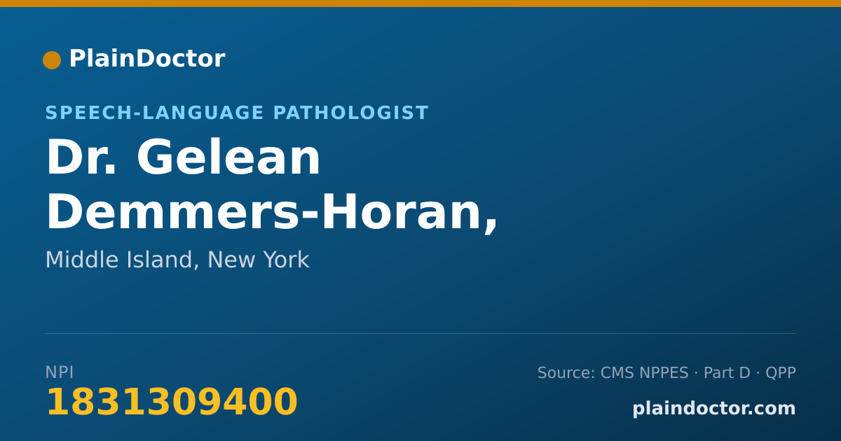 Shareable card for Gelean Demmers-Horan, M.A.-CCC-SLP - Speech-Language Pathologist, Middle Island, NY