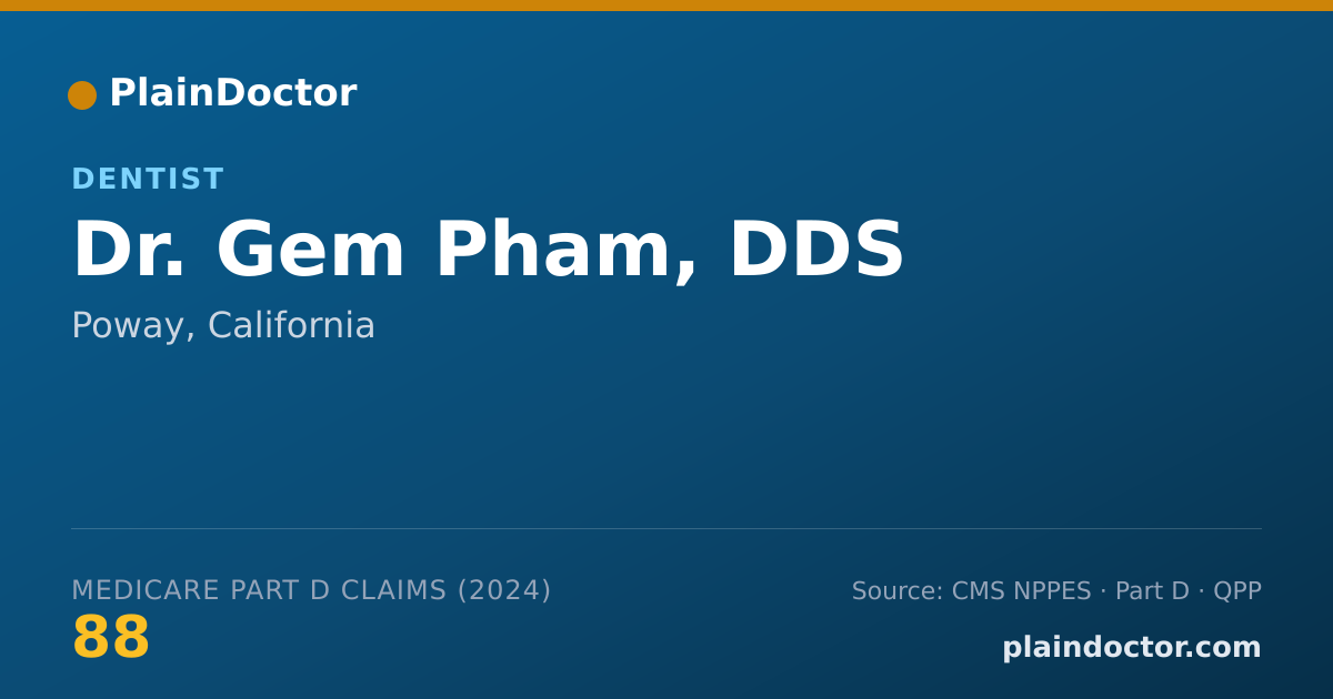 Shareable card for Gem Pham, DDS - Dentist, Poway, CA