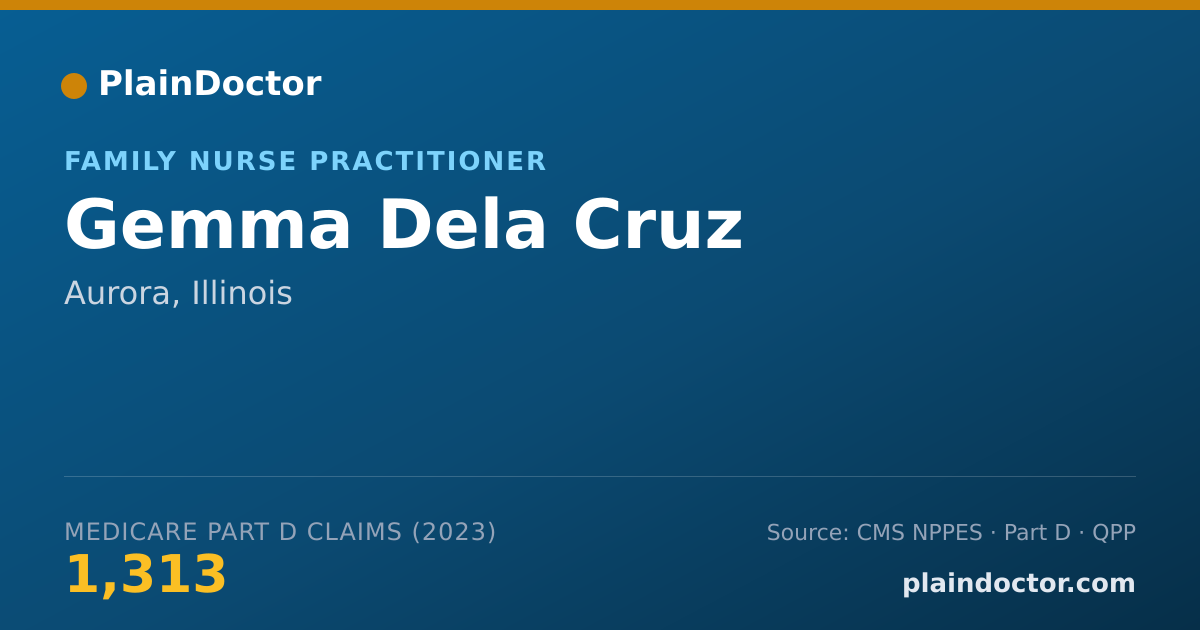 Shareable card for Gemma Dela Cruz - Family Nurse Practitioner, Aurora, IL
