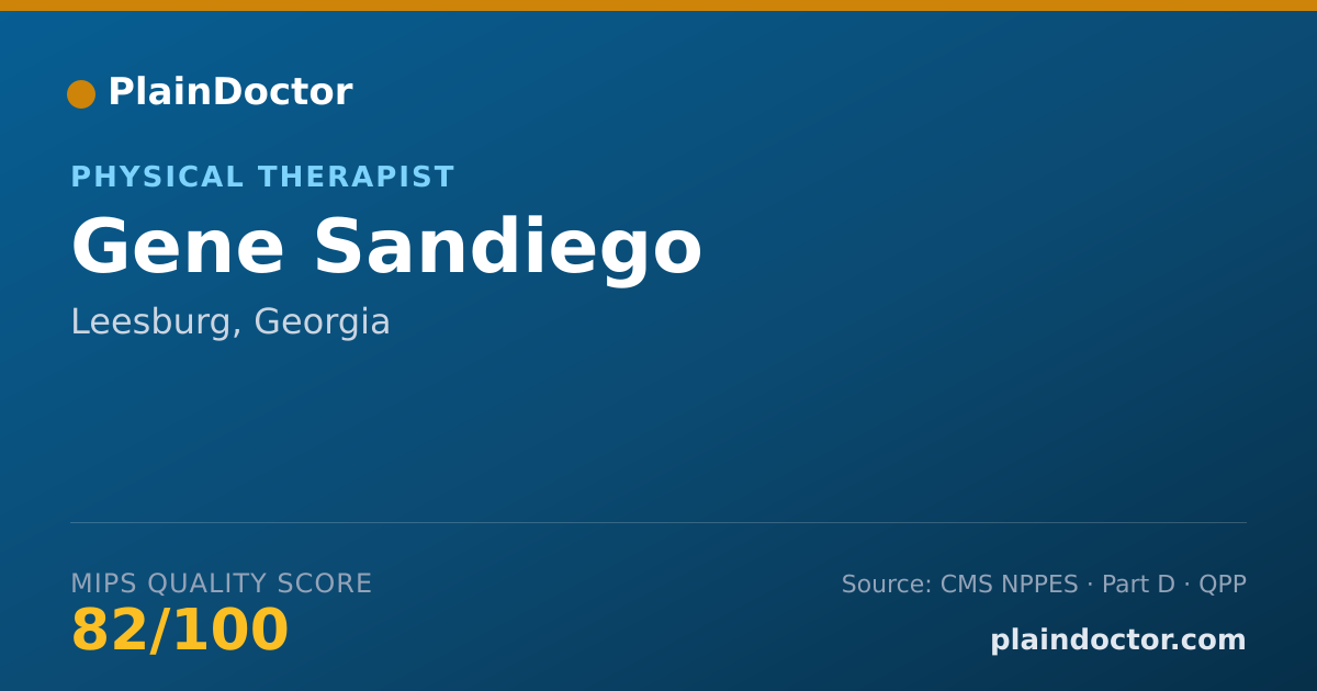 Shareable card for Gene Sandiego - Physical Therapist, Leesburg, GA