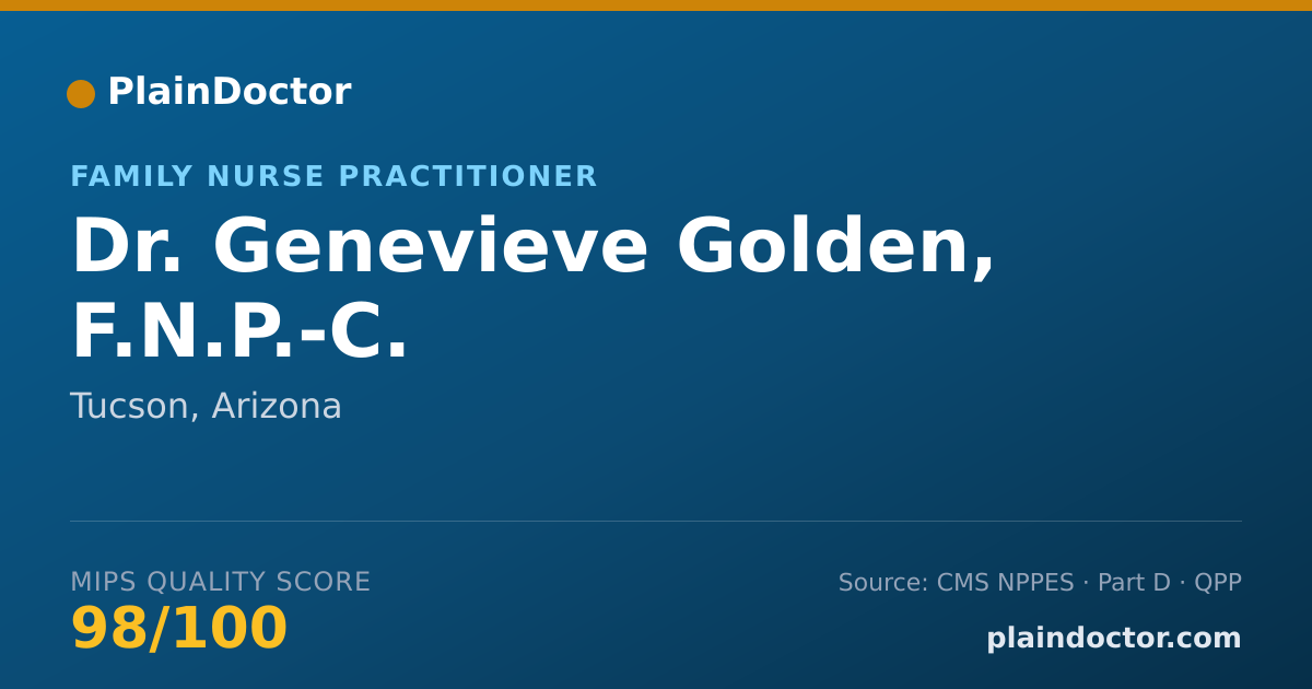 Shareable card for Genevieve Golden, F.N.P.-C. - Family Nurse Practitioner, Tucson, AZ