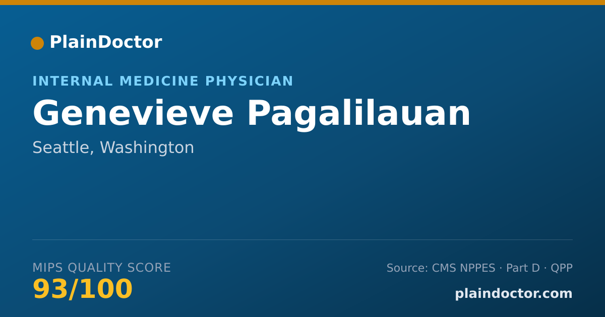 Shareable card for Genevieve Pagalilauan - Internal Medicine Physician, Seattle, WA