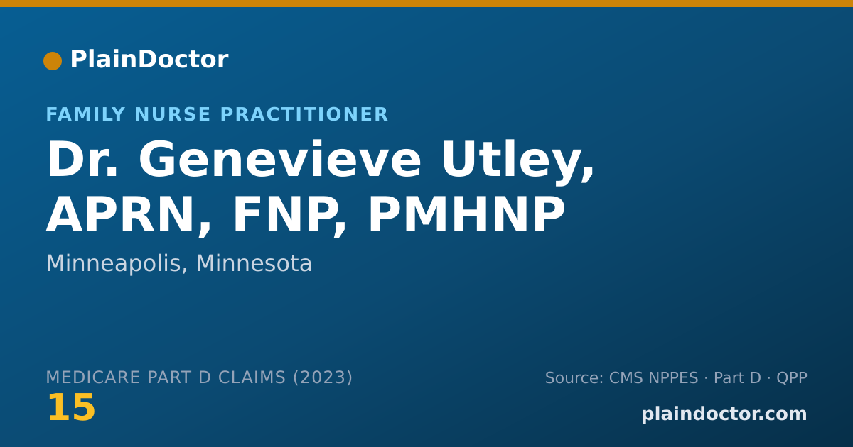 Shareable card for Genevieve Utley, APRN, FNP, PMHNP - Family Nurse Practitioner, Minneapolis, MN