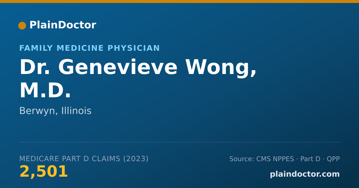 Shareable card for Genevieve Wong, M.D. - Family Medicine Physician, Berwyn, IL